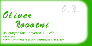 oliver novotni business card